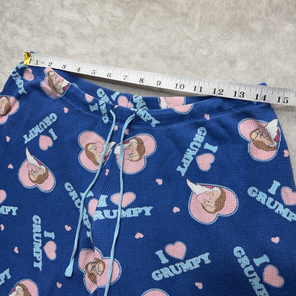 Disney Pajama Lounge Pants Women L Drawstring Snow White Dwarfs Sleepwear Knit - Picture 9 of 11